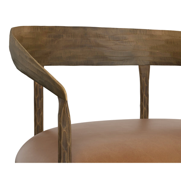 Zanatta Dining Armchair - Tan Leather