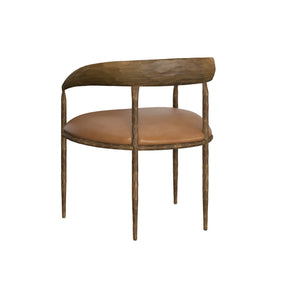 Zanatta Dining Armchair - Tan Leather