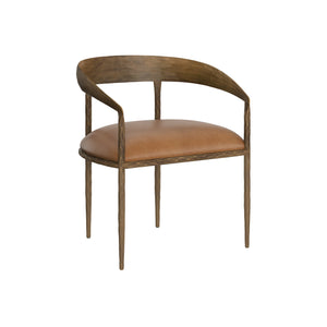 Zanatta Dining Armchair - Tan Leather
