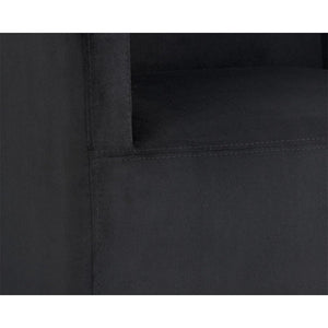 Zane Wheeled Dining Armchair - Abbington Black