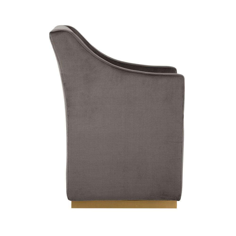 Zane Wheeled Dining Armchair - Piccolo Pebble