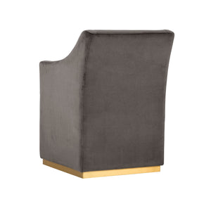 Zane Wheeled Dining Armchair - Piccolo Pebble