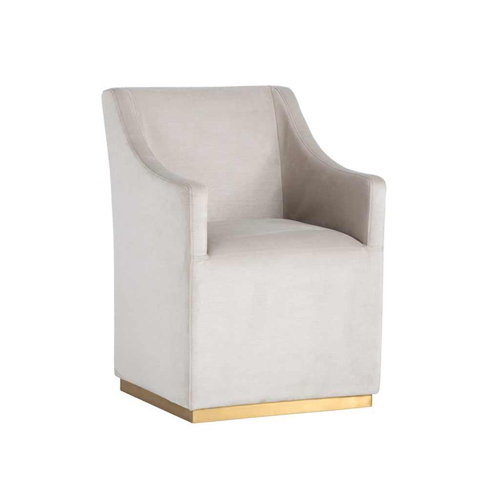 Zane Wheeled Dining Armchair - Piccolo Prosecco