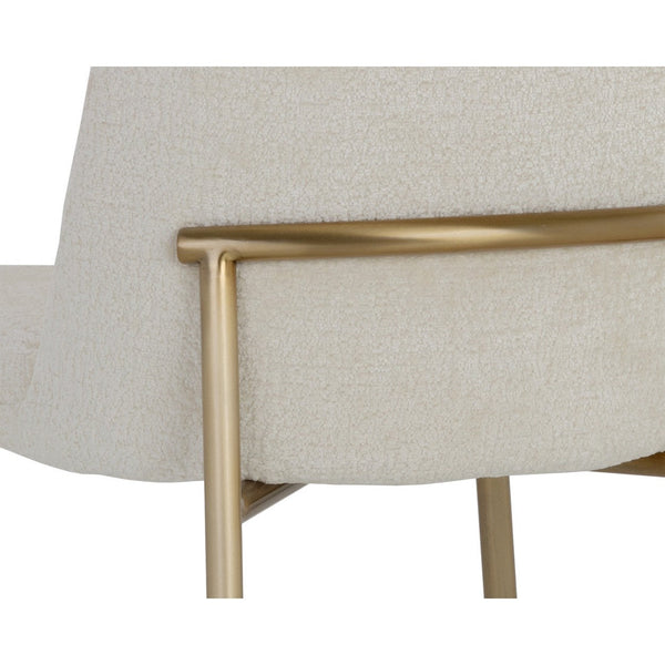 Zeke Counter Stool - Antique Brass - Bergen Ivory