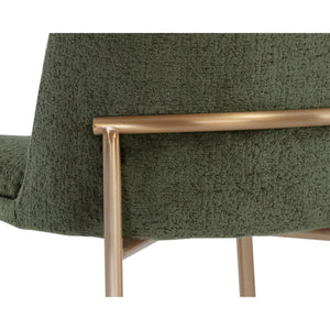 Zeke Counter Stool - Antique Brass - Bergen Olive