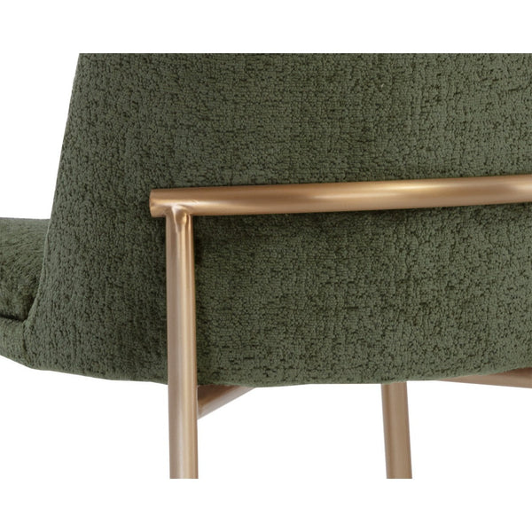 Zeke Counter Stool - Antique Brass - Bergen Olive