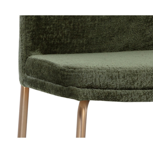 Zeke Counter Stool - Antique Brass - Bergen Olive