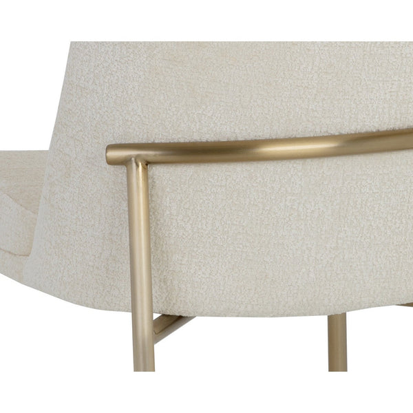 Zeke Dining Chair - Antique Brass - Bergen Ivory