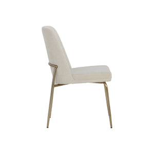 Zeke Dining Chair - Antique Brass - Bergen Ivory