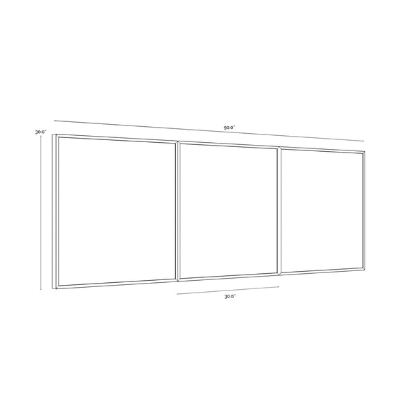 Zen Garden (Set Of 3) - 30" X 30" - Black Floater Frame