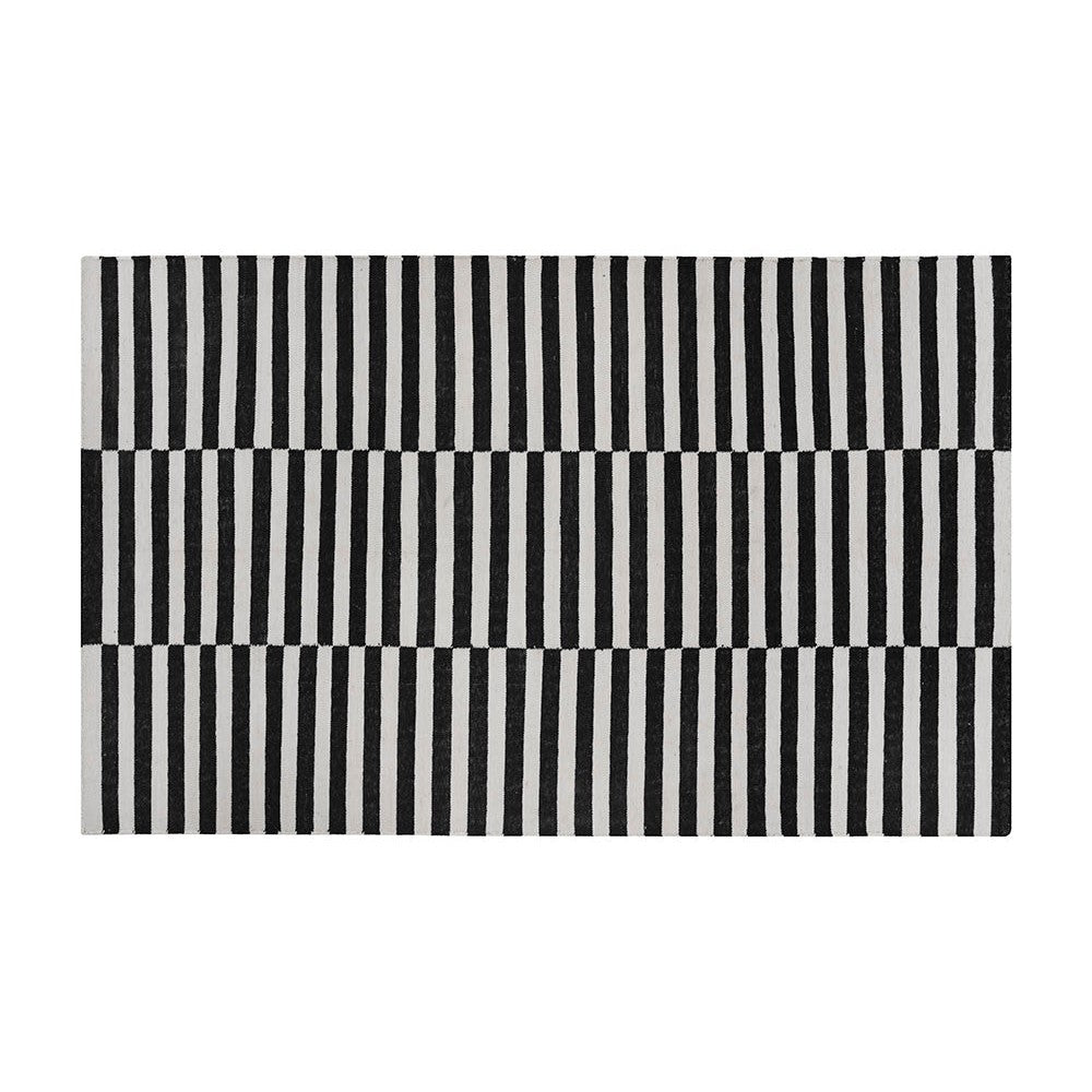 Zigby Hand Woven Rug - Black / Ivory - 6' X 9'
