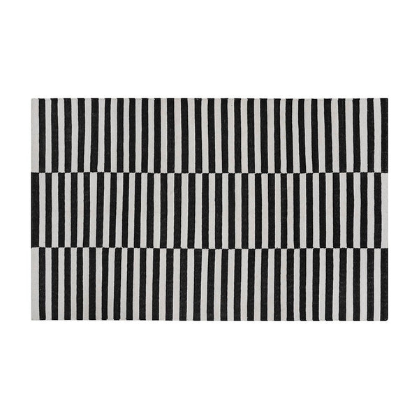 Zigby Hand Woven Rug - Black / Ivory - 6' X 9'
