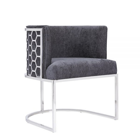 Chamberlain Charcoal Fabric Dining Chair | XCELLA GY-DC-8148