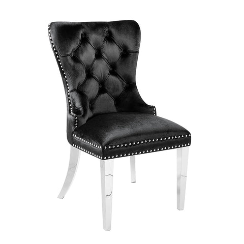 Euphoria Black Velvet Steel Dining Chair | XCELLA GY-1029
