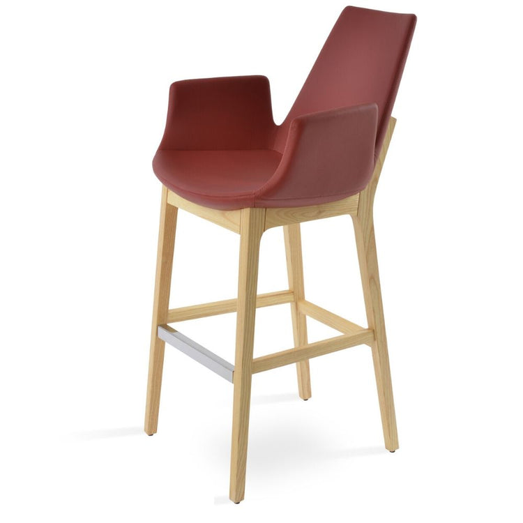 Eiffel Wood Arm Stool