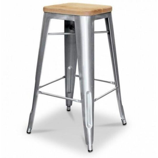 Tolix Wood Seat Stool