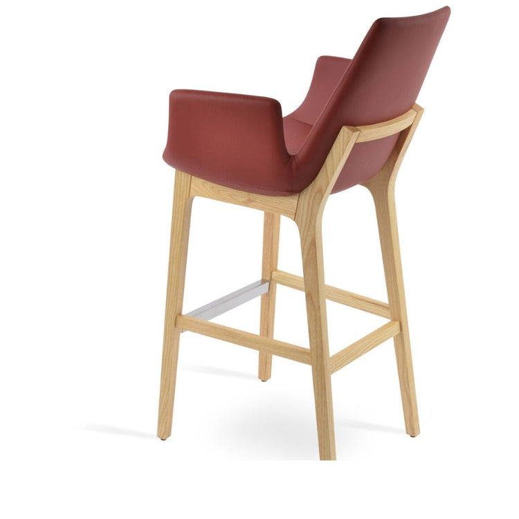 Eiffel Wood Arm Stool