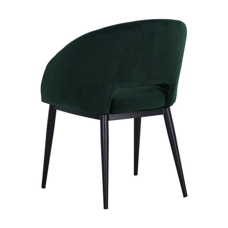 Sunpan Thatcher Dining Armchair - Black / Deep Green Sky 