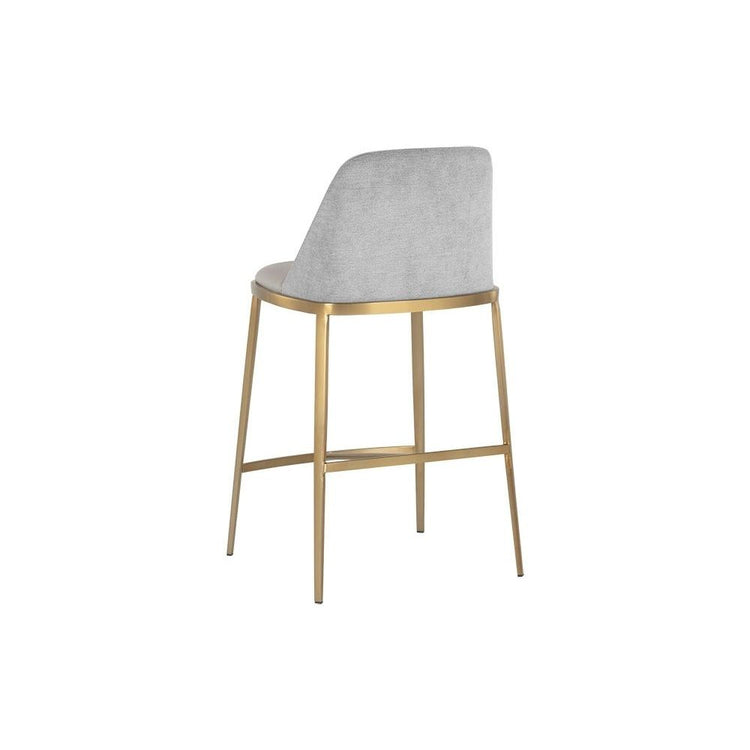 Sunpan Dover Counter Stool - Antique Gold - Napa Stone / Polo Club Stone