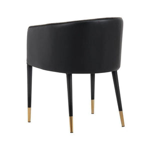 Sunpan Asher Dining Armchair - Sparrow Grey / Napa Black