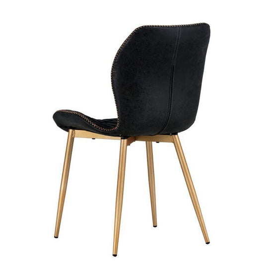 Sunpan Lyla Dining Chair - Champagne Gold / Antique Black 