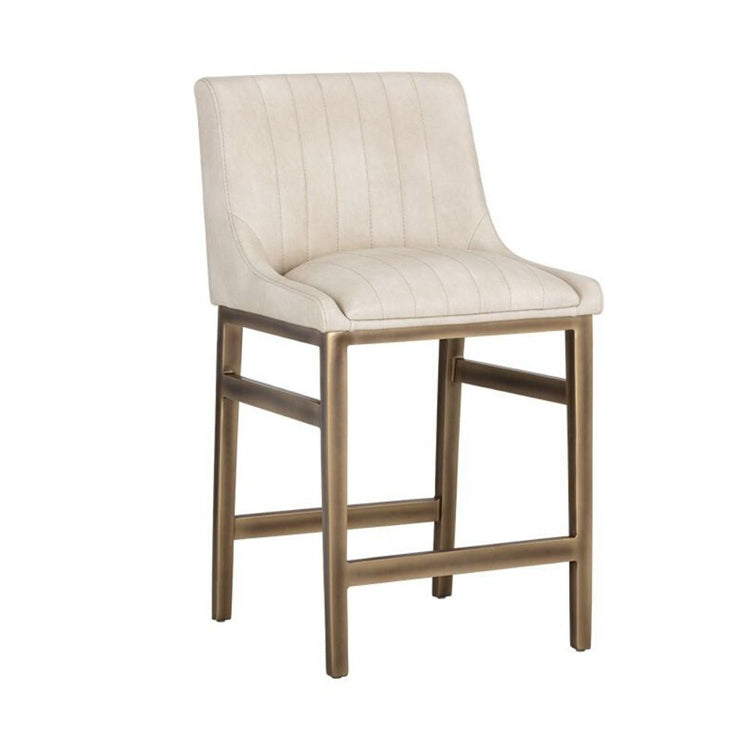 Sunpan Halden Counter Stool - Rustic Bronze - Bravo Cream