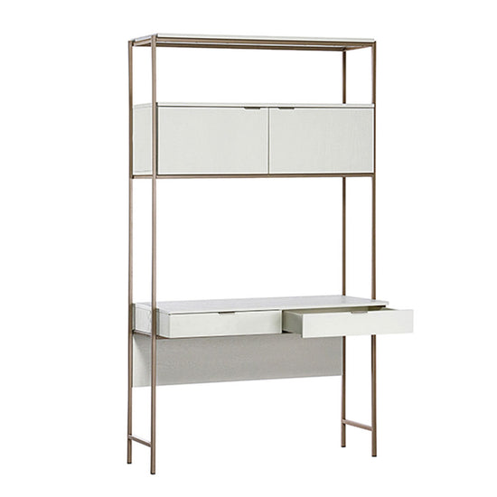 Sunpan Ambrose Wall Desk - Champagne Gold / Cream