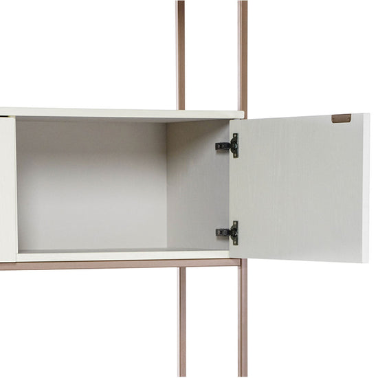 Sunpan Ambrose Wall Desk - Champagne Gold / Cream