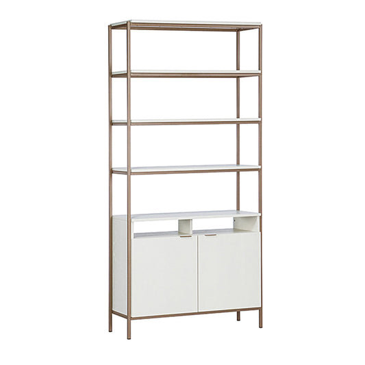 Sunpan Ambrose Large Modular Bookcase - Champagne Gold / Cream