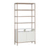 Sunpan Ambrose Large Modular Bookcase - Champagne Gold / Cream