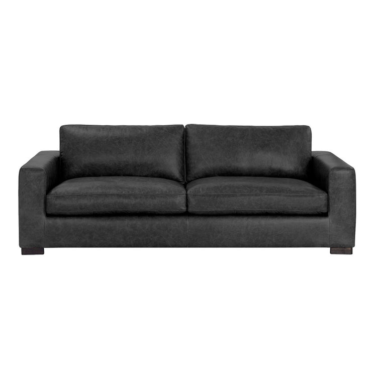 Sunpan Baylor Leather Sofa - Marseille Black