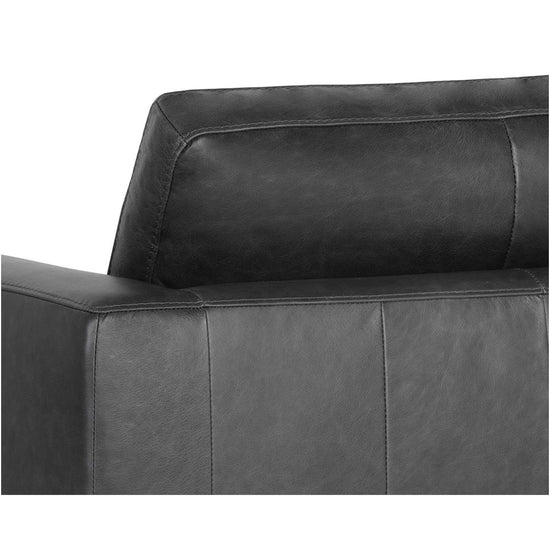 Sunpan Baylor Leather Sofa - Marseille Black