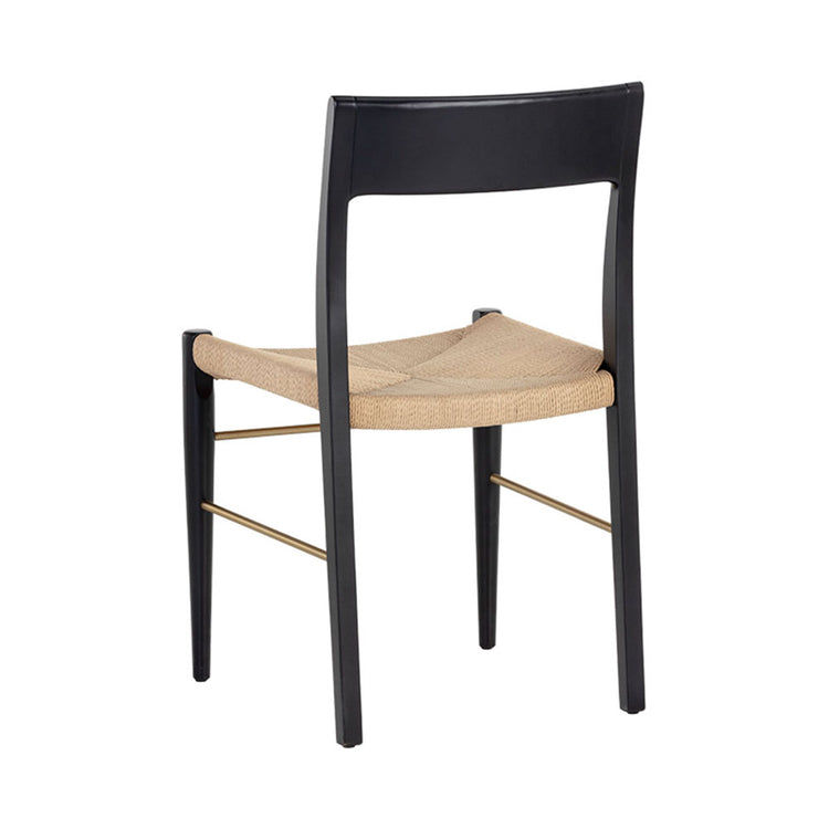 Sunpan Bondi Dining Chair - Black / Natural Rope 