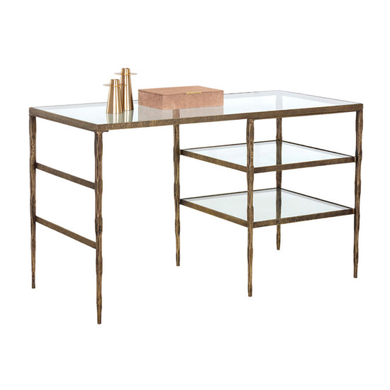 Sunpan Bruna Desk - Antique Brass