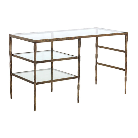 Sunpan Bruna Desk - Antique Brass