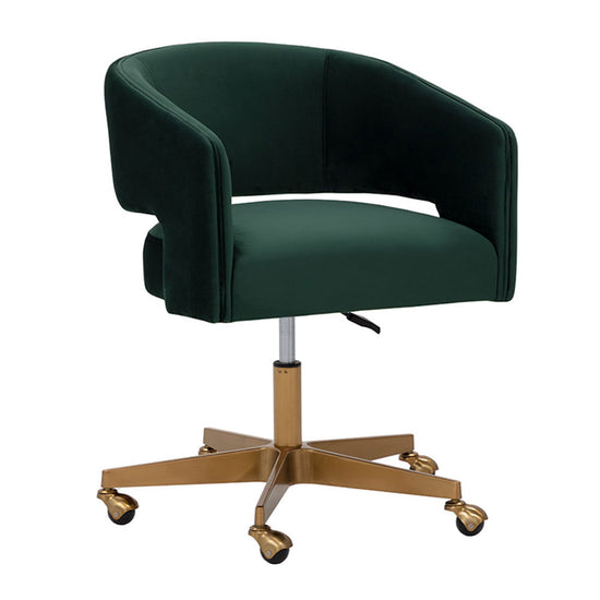 Sunpan Claren Office Chair - Deep Green Sky