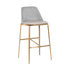 Sunpan Dover Bar Stool - Antique Gold - Napa Stone / Polo Club Stone