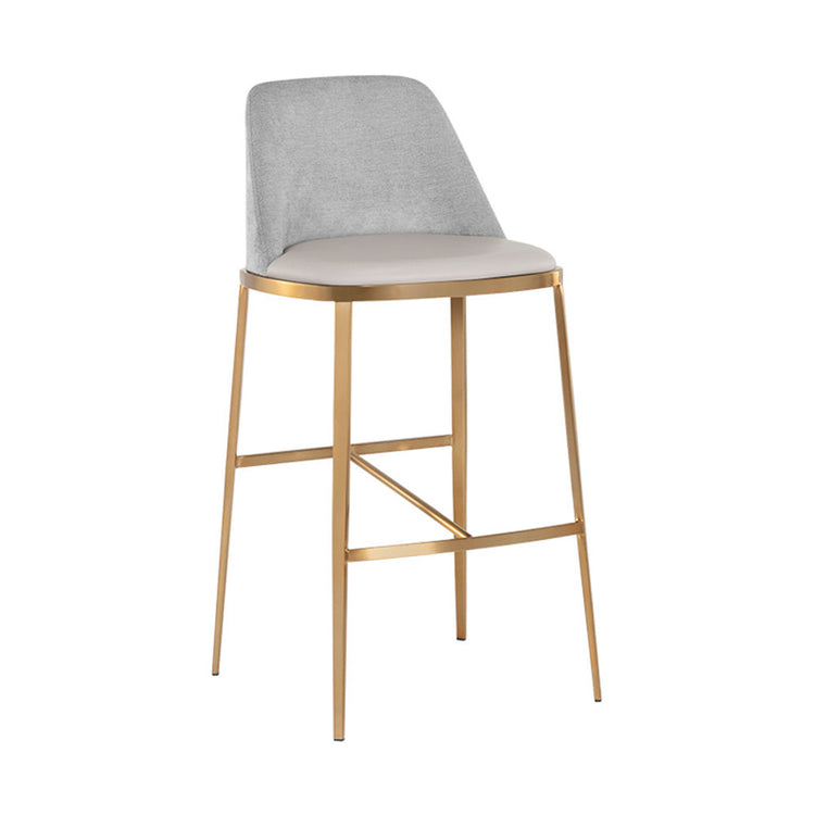 Sunpan Dover Bar Stool - Antique Gold - Napa Stone / Polo Club Stone