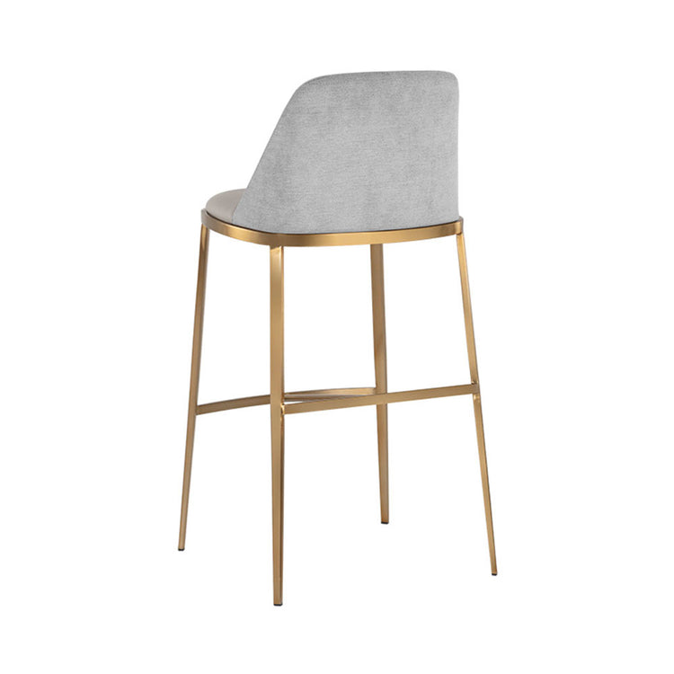 Sunpan Dover Bar Stool - Antique Gold - Napa Stone / Polo Club Stone