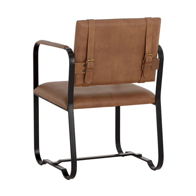 Sunpan Garrett Dining Armchair - Vintage Cognac Leather