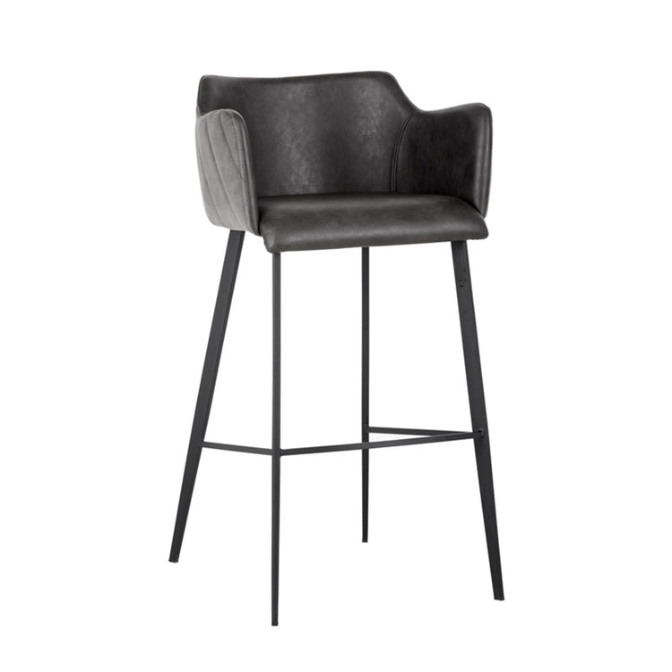 Sunpan Griffin Bar Stool - Town Grey / Roman Grey