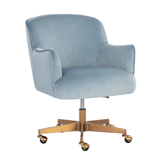 Sunpan Karina Office Chair - Cornflower Blue Sky